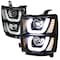 Spec-D Tuning 14-16 Chevrolet Silverado Black Projector Headlights With LED 2LHP-SIV14JM-TM - alternate 1